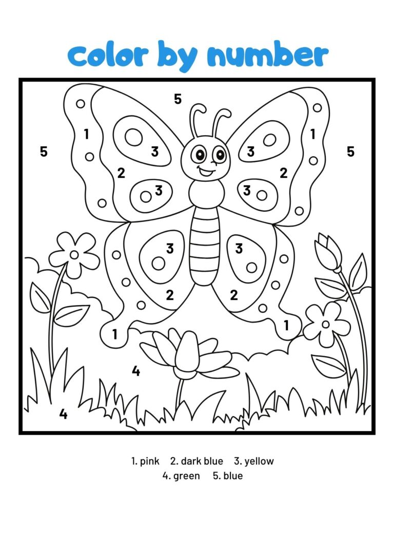 Color By Number coloring pages for Kids - Free Printable Download in ...